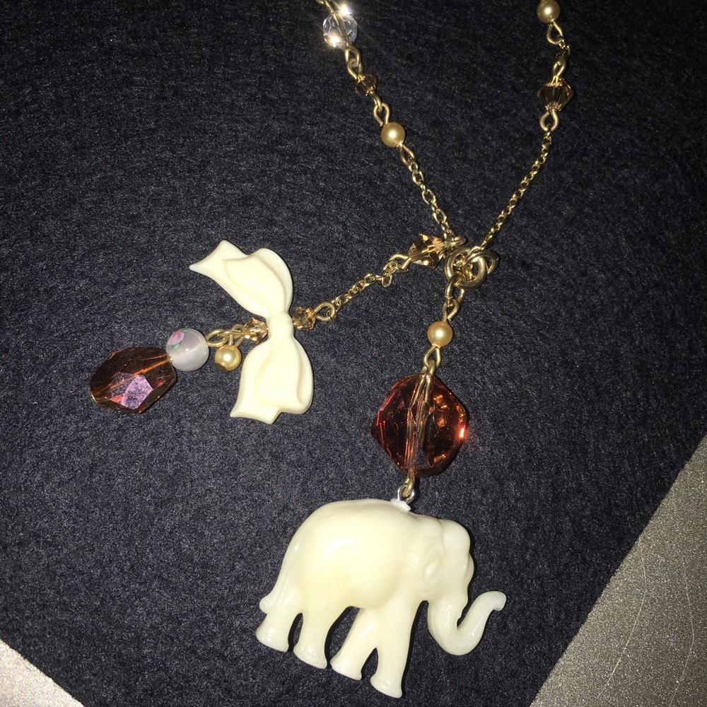 Vintage Tarina Tarantino Elephant Necklace
